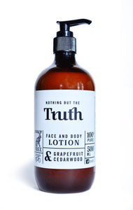 Face & Body Lotion 500ml Grapefruit & Cedarwood - Truth Cosmetics