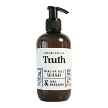Load image into Gallery viewer, Truth wake up face wash Java and Mandarin pump bottle 250 ml vegan face wash by Truth Cosmetics
