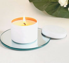 Load image into Gallery viewer, 6oz Soy Candle in White Tin Special $5 with Purchase of $99 + Use Code WHITECANDLE at Check Out
