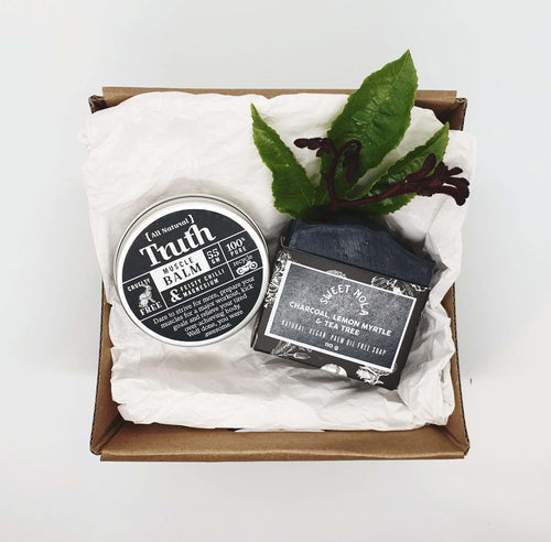 Gift pack of Feisty Chilli & Magnesium Muscle Balm and Essential Oil Soap.