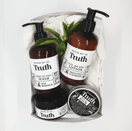 Wake-up Face Wash | Face & Body Lotion | Face & Body Scrub | Magnesium Muscle Balm | Gift Pack - Truth Cosmetics