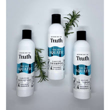 Load image into Gallery viewer, Truth Cosmetics Pure Hair Aquatic clarifying shampoo, rosemary and mandarin, australian made, vegan, chemical free, natural, cruelty free, gentle on hair, removes chlorine, swimmers shampoo, removes hairspray build up, pH balanced, dry hair, dull hair, brittle hair.
