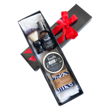 Load image into Gallery viewer, Beer Bar Shave Gift Pack | Juniper &amp; Cedarwood Shaving Soap | Black Pepper &amp; Prickly Pear Beard/Style/Shave Serum | Vegan Shaving Brush | Sweet Nola Beer Bar - Truth Cosmetics
