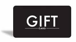 Truth Cosmetics cruelty free beauty gift card black rectangular card with white GIFT text and minimalist design