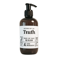 Load image into Gallery viewer, Truth wake up face wash Java and Mandarin pump bottle 250 ml vegan face wash by Truth Cosmetics
